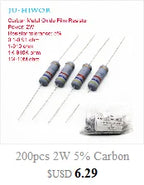 5pcs 10W 5% SQP Cement Resistor 0.1 0.22 0.33 0.5 1 1.2 1.8 2 2.2 3 3.3 3.6 4.7 5 8 10 15 20 25 30 100 K R ohms Power Resistance