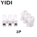 30/50/100pcs CH2 CH3 Mini Electrical Cable Press Fit Connectors 2P 3P Spring Quick Splice Lock Wire Connection Terminal Block