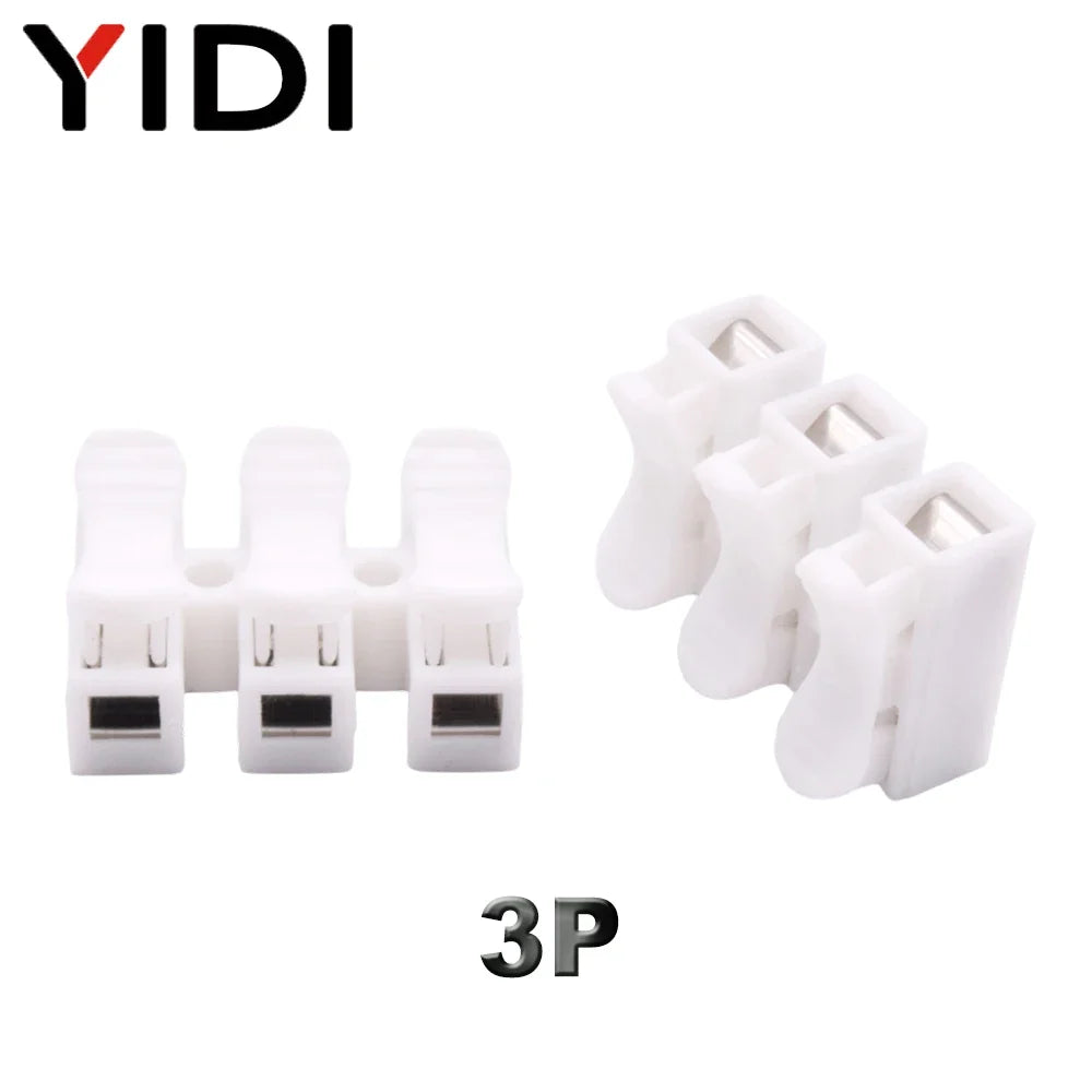 30/50/100pcs CH2 CH3 Mini Electrical Cable Press Fit Connectors 2P 3P Spring Quick Splice Lock Wire Connection Terminal Block