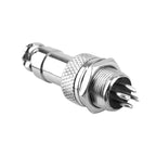 5Pcs GX12 Aviation Connector Plug Socket 2/3/4/5/6/7 Pin Male Female Panel Mount 12mm Circular Metal Wire Adapter Nut Type