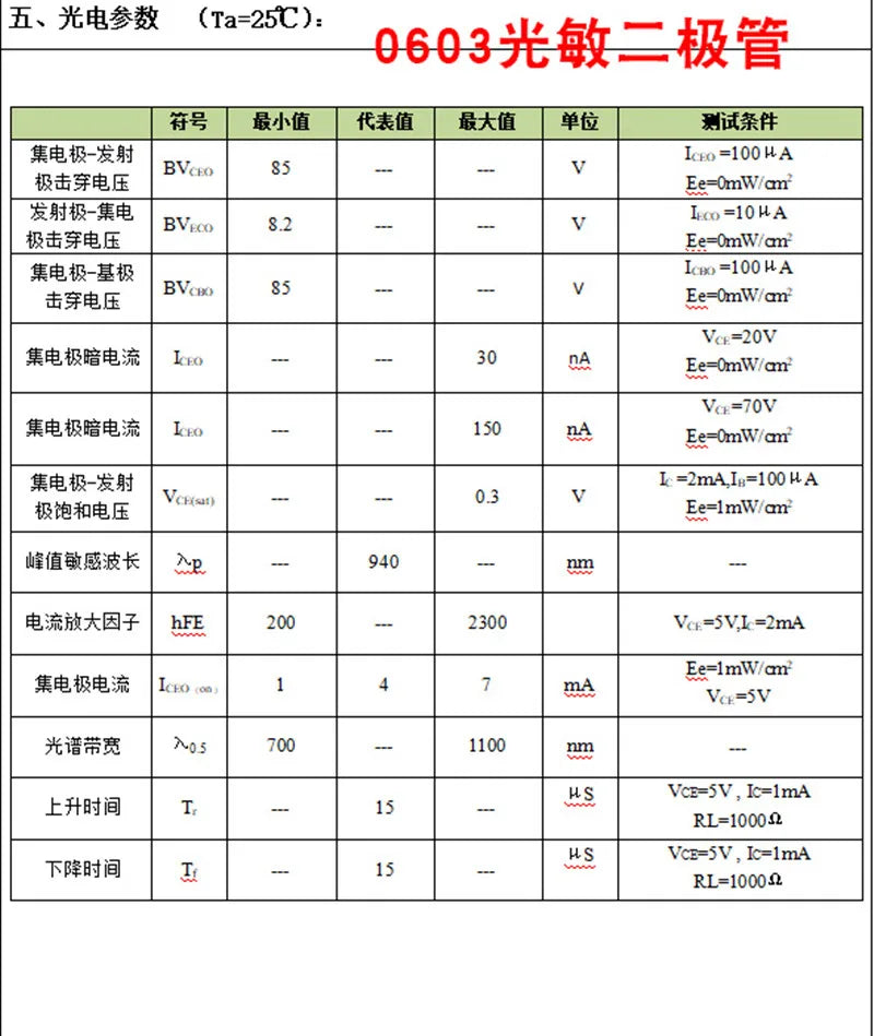 20PCS 1206 0805 0603 940nm IR Receive Head Infrared Emitting Transmit Diode Sensor Photodiode SMD Infrared LED