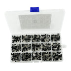 600pcs Transistor Kit  A1015 C1815 C945 S8050 S8850 2N2222 2N3904 2N3906 2N5401 2N5551 PNP NPN S9012-S9015 S9018 15 Kinds