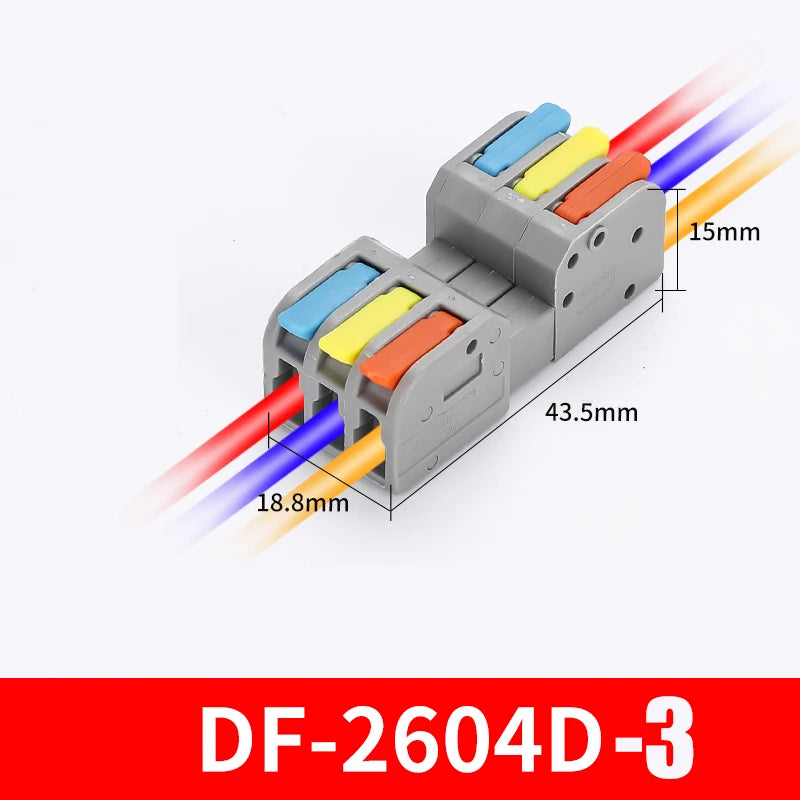 10PCS Docking Mini Quick Wire Connector Universal Compact Electrical Wiring Connectors Push-in Butt Conductor Terminal Block
