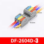 10PCS Docking Mini Quick Wire Connector Universal Compact Electrical Wiring Connectors Push-in Butt Conductor Terminal Block