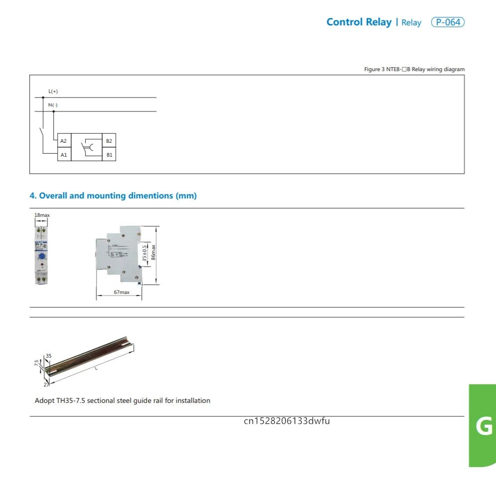 CHINT NTE8 Series Time Delay Relay Control Off Power On Delay NTE8-A NTE8-B 10S 120S 480S AC220V DC24V Din Rail Digital Timer