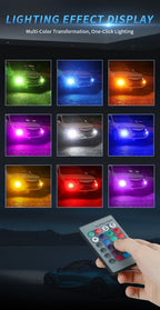 2pcs LED Fog Light H8 H11 H3 H7 5050SMD 9005 Hb3 H27 880 881 RGB Colorful 5050 H1 Bulbs Car Front Fog Lights Remote 12V White