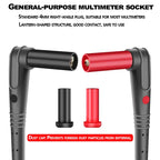 1Pair Soft Universal Digital 1000V 10A Tip Needle Multimeter Test Lead Probe Wire Pen Cable Tester Tool