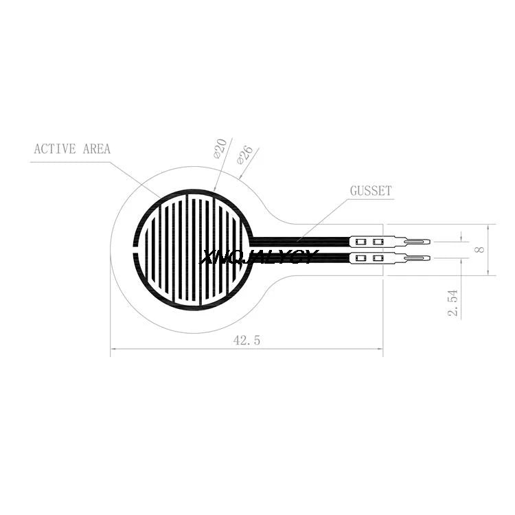 1kg5kg10kg 20kg 30kg 50kg 100kg 150kg Film Pressure Sensor Resistive Force Sensitive Plantar Flexible Robot FSR Insole 100g 20mm