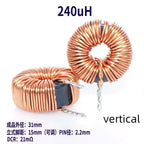1Pcs High Current Magnetic Ring Inductor 106125-10uH 22uH 33uH 47uH 68uH 100uH Energy Storage Inductor Ring Inductor Choke Coil