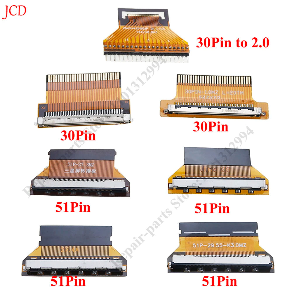 30PIN 51Pin 26MM 27.4MM 29.5MM Pitch 0.5 30Pin to 2.0 Controller for FPC Flexible Flat Cable Adapter Board Converter Connector