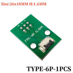 FPC FFC Flexible Cable Adapter Board 0.5mm Pitch Connector SMT to 2.54mm 4P/6P/8P/10P/12P/14P/15P/16P/18P/20P/22P/24P/26P/30P