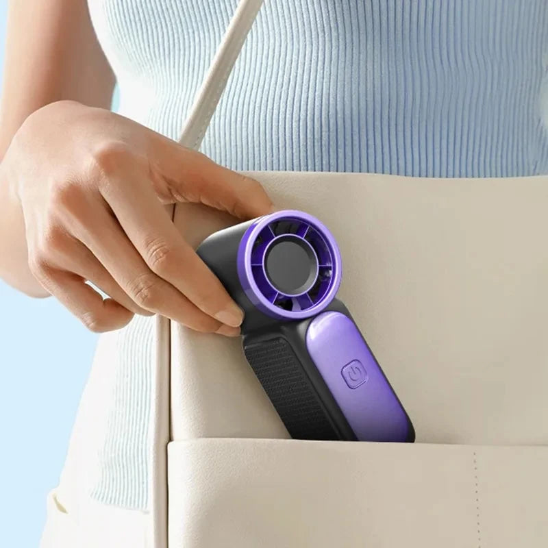 Portable Mini Handheld Turbo Fan LED Display Mini High Speed Handheld Fan, Desk Fan, Outdoor Cooling, Rechargeable Fan