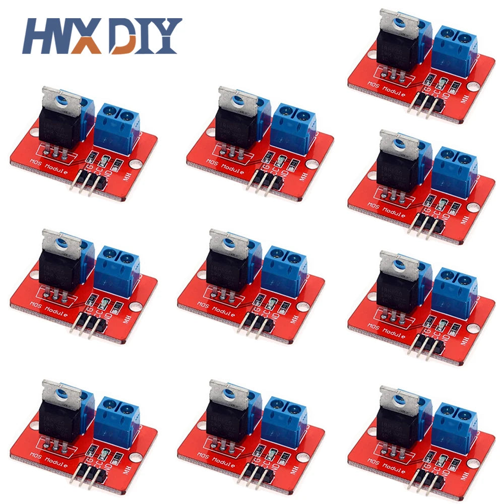 10pcs IRF520 MOS Driver Module PWM Dimmer 0-24V Top Mosfet Button IRF 520 For Arduino MCU ARM Raspberry pi