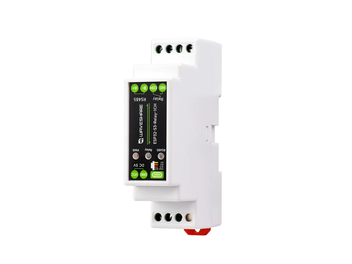 Waveshare Industrial 1-Channel ESP32-S3 WiFi Relay Module, Supports WiFi / Bluetooth / RS485 Control, With Multiple Isolation