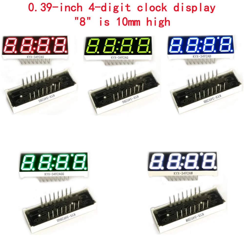 10PCS 0.39-inch 4-digit clock digital tube 40.2X12.8mm digital display "8" height 10mm seven-segment digital tube 3492series3942