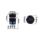 1PC Fog lamp LED Momentary Fixation locking waterproof 16mm 19mm Metal Push Button Switch 3V 5V 12V 24V 220V symbol customized