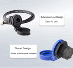 LR22 0.1m-1m Waterproof 8P8C CAT5 CAT6 Network LAN Cable RJ45 Ethernet Connector Circular Aviation Female Socket Panel Mounting