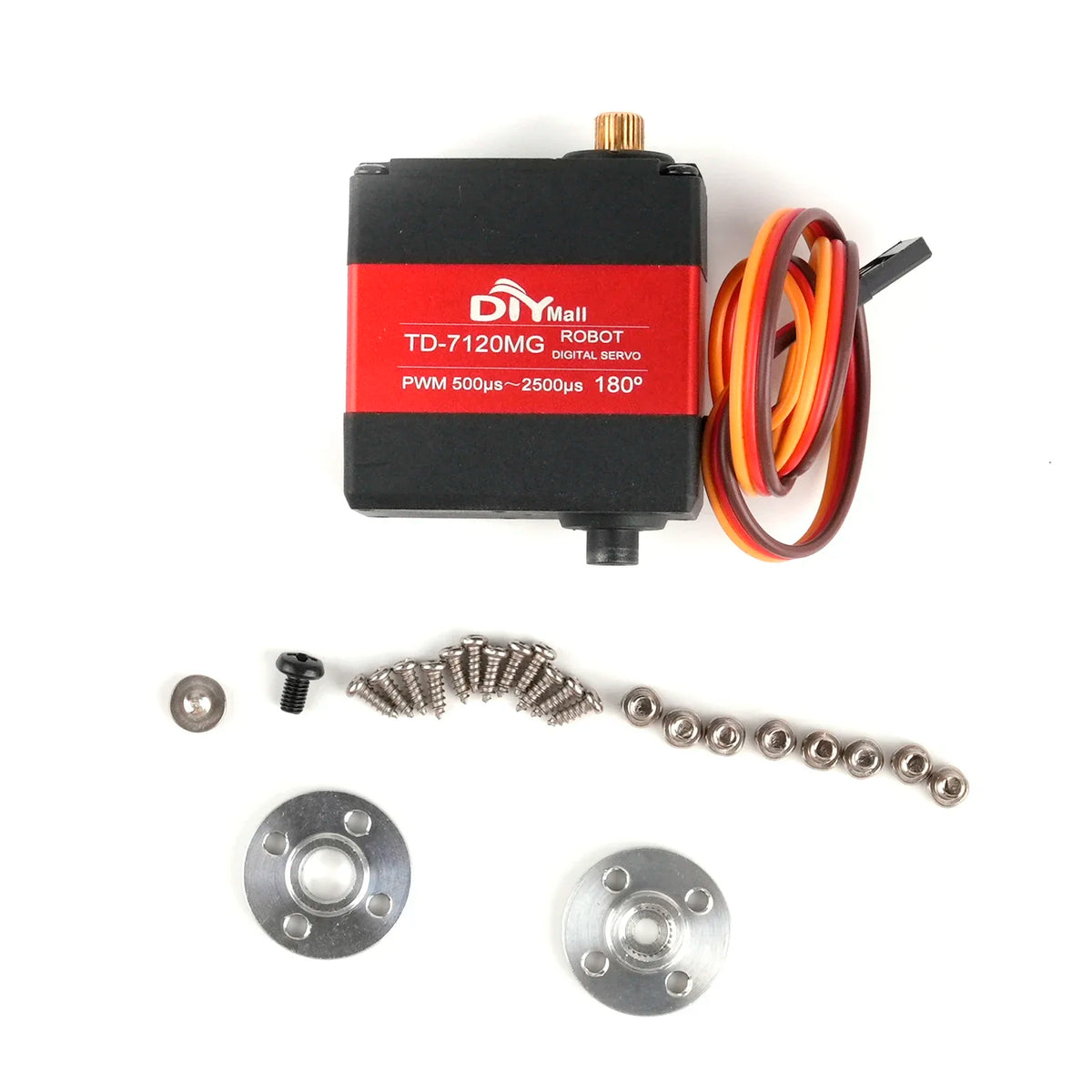 TD-7120MG 20KG Dual-Axis Metal Digital Servo RC 180/270 Angle Controllable Steel Gear Carbon Brush Motor Servos For RC Car Robot