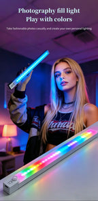 30cm 50cm Magnetic LED RGB Cabinet Light with Motion Sensor USB-C Wireless Night Light with 5 Modes for Closet Gaming Atmosphere