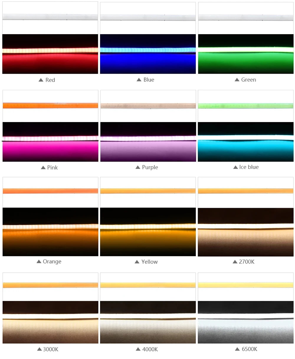 DC 5V USB 2.7mm Super Slim COB LED Strip Light 480LEDs/m White/Pink/Red/Yellow/Ice Blue/Green/Orange Home Decor TV Backlight