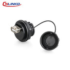 CNLINKO Waterproof USB 2.0/3.0 Connector – Industrial Electrical Receptacle, Data Transfer Female Socket for Harsh Environment