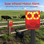Solar Outdoor Motion Sensor Alarm Dog Barking&Gunshot Sound Home Security Alarm Animal Repeller Loud Noise Maker for Yard Garden