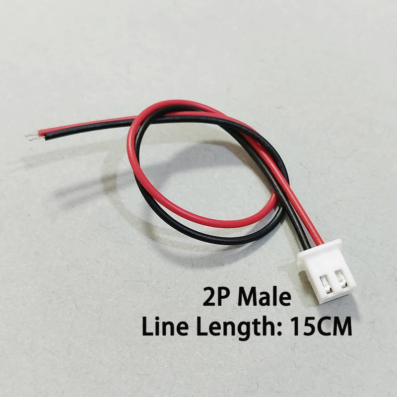 10PCS XH2.54mm 2P 3P 4P 5P 6P Male Female Plug Connector 2.54mm Pitch With 15cm Wire Cable Battery Charging Cable