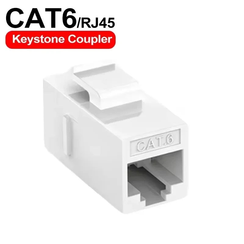 Cat6 RJ45 Adapter Insert Inline Coupler CAT6 Keystone Colorful Network Straight-through Connector for RJ45 CAT6 Keystone Coupler