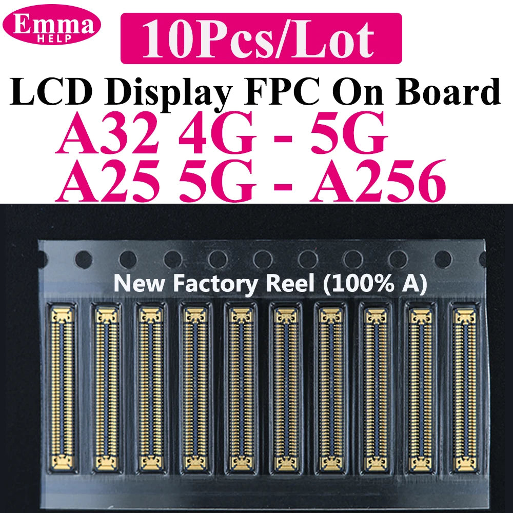 10pcs Connector FPC LCD Screen Motherboard For Samsung A15 A55 A35 A25 A05 A54 A34 A24 A14 A04  Display FPC On Board  78pin