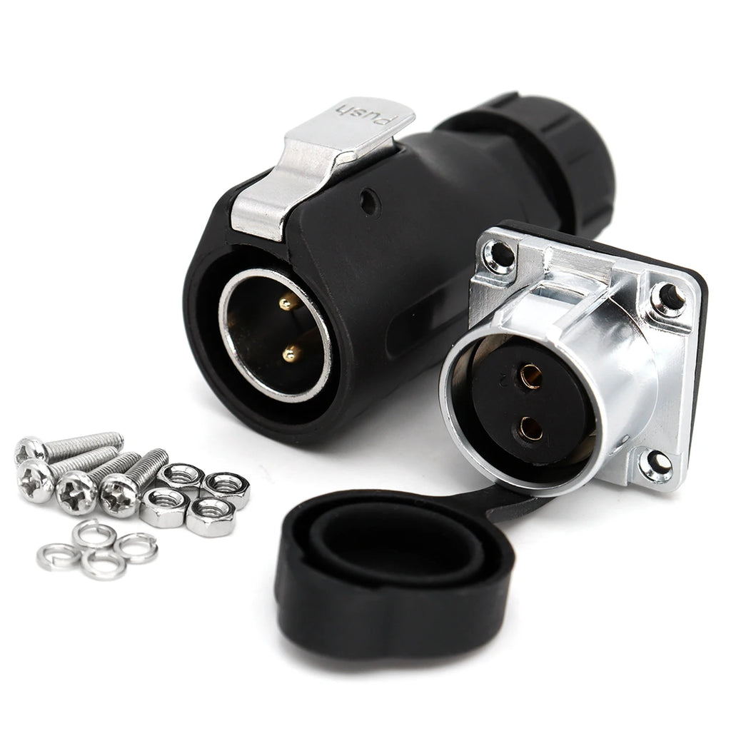 XHP20, IP67 2 3 4 5 67 8 9 10 12-Pin Waterproof Electrical Connector, 20mm Aviation Square Panel Mounting Male Plug