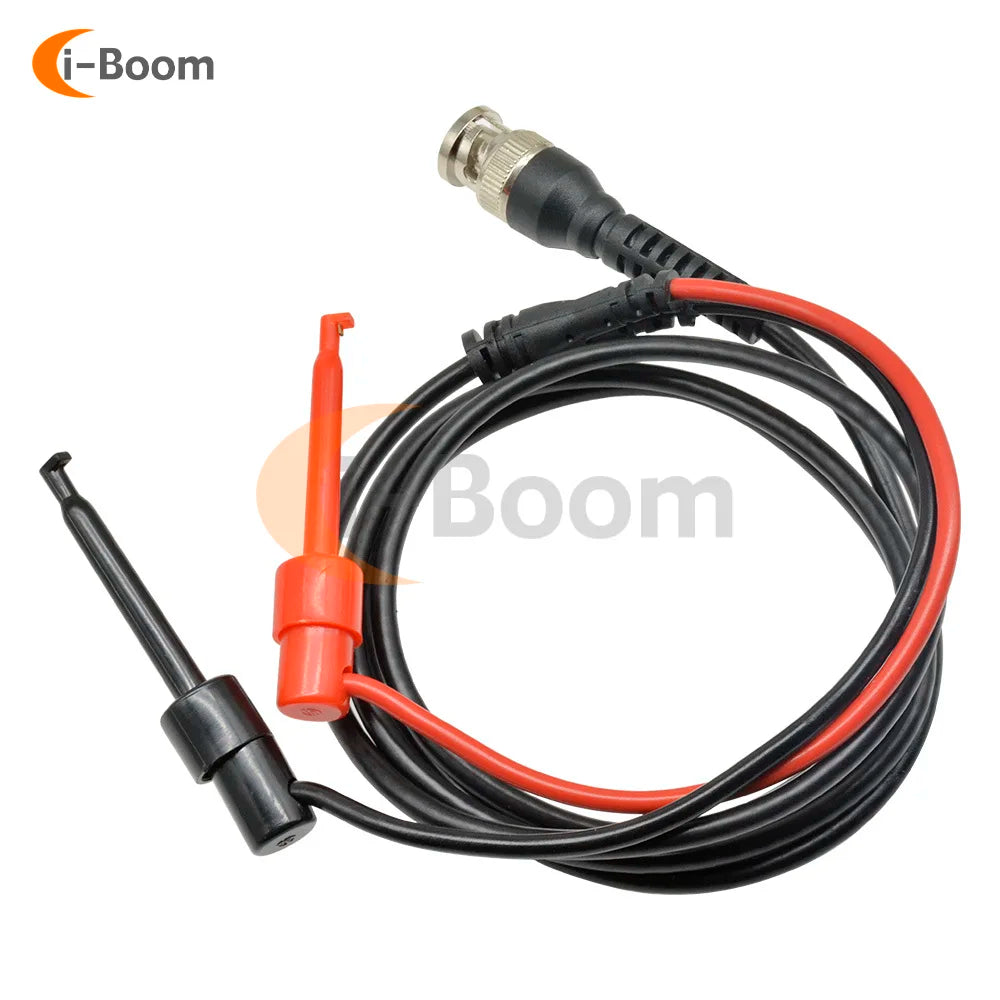 BNC Male to Q9 Test Hooks Oscilloscope Probe Test Leads Dual Alligator Clips Signal Source Connectors Test Leads