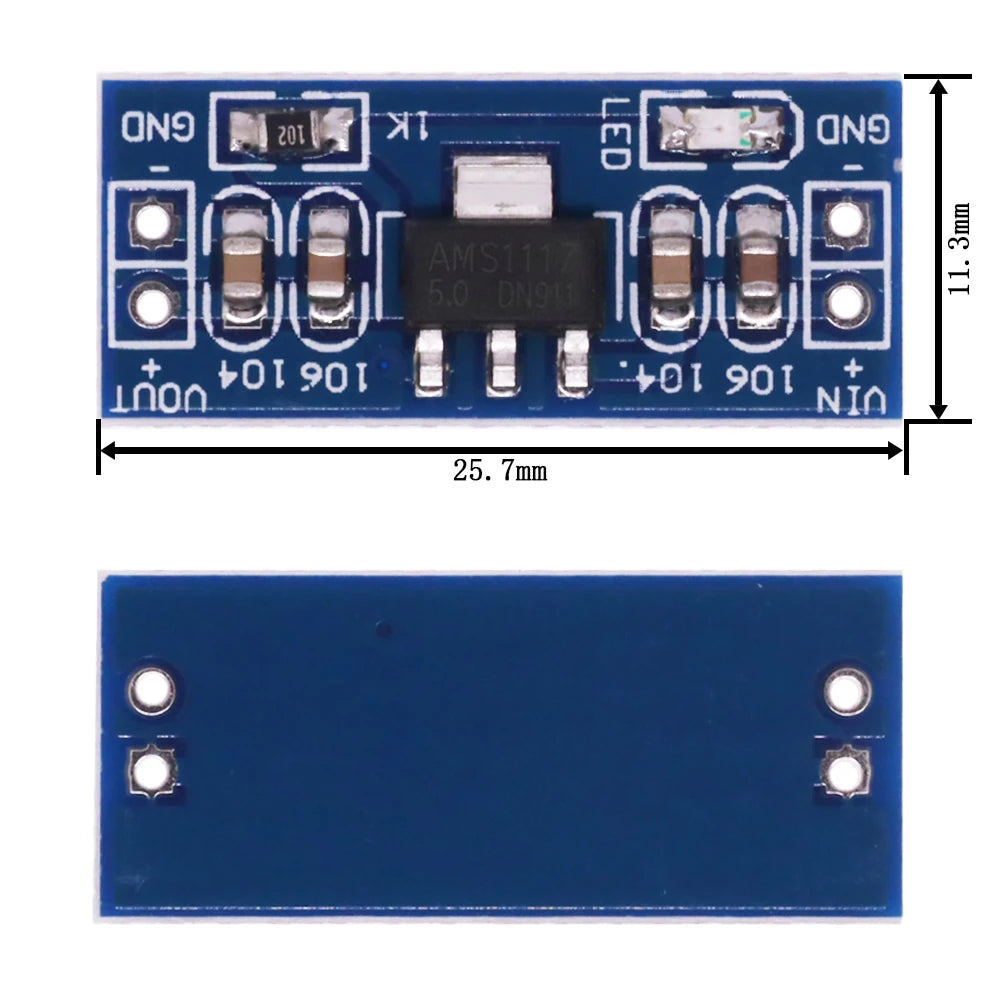 1/5/10PCS AMS1117 3.3V 5V DC-DC Step-Down Power Supply Module AMS1117-5.0V Power Buck Module AMS1117-3.3V LDO 800MA
