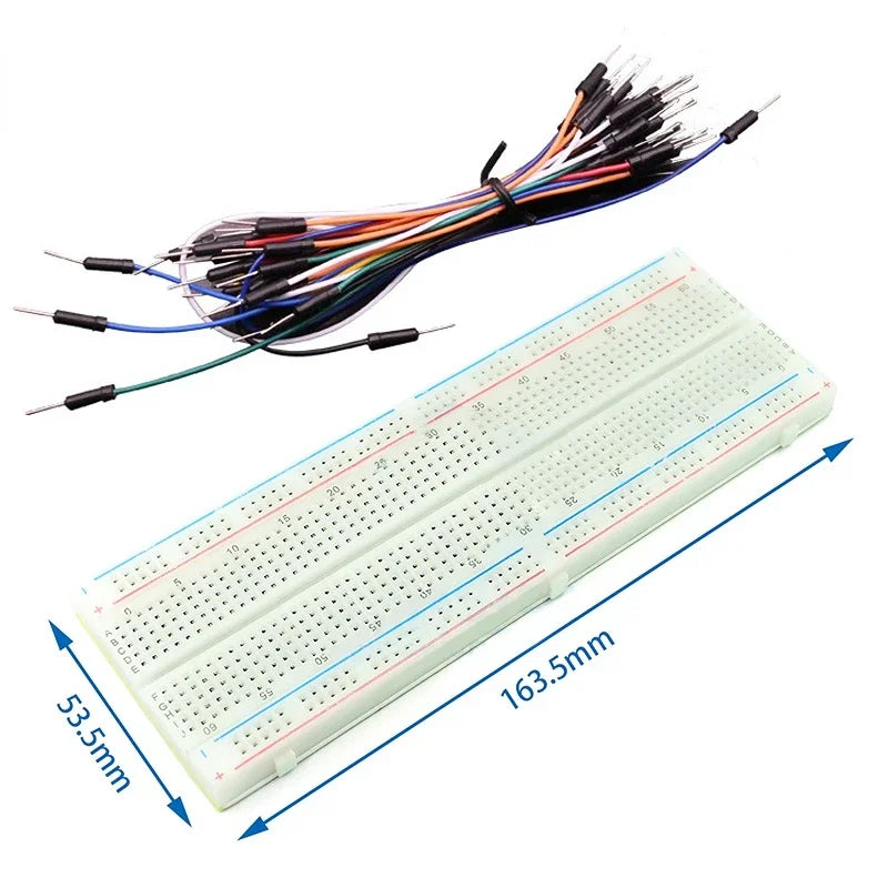 Breadboard 400 830 Point Solderless PCB Bread Board protoboard ZY-204 MB102 SYB-170 SYB-46 Test Boards Jump Wire for Arduino kit