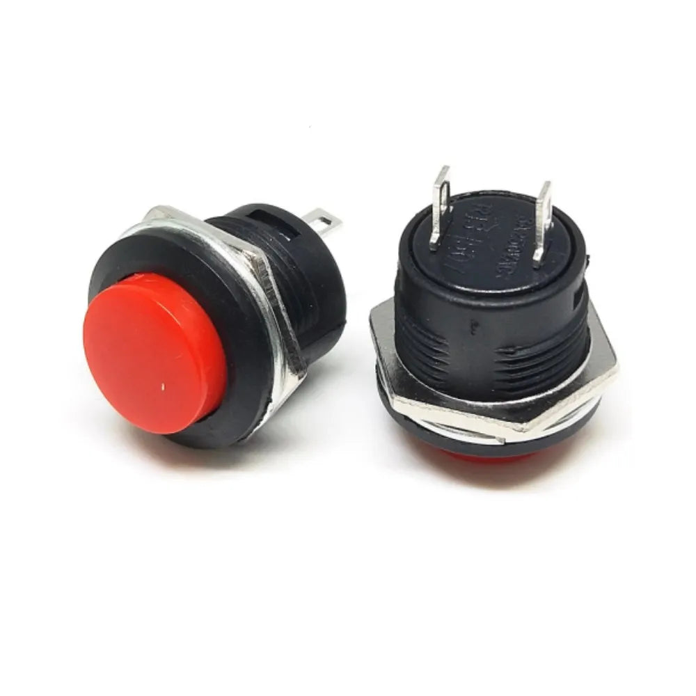 6PCS R13-507 Momentary Push Button Switch 16mm 6 Colors Self Reset Round Switch For Industrial Control Equipment