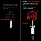 Upgrades V2 Hotend Kit For Bambu Lab P1P X1 P1S X1C Hot End Thermistor Bimetal Throat Bambulab Hardened Steel Nozzle Print Head