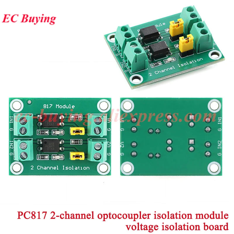 EL817 PC817 1 2 4 8 Way Channel Optocoupler Isolation Module PLC 3V-5V 12V 24V Photoelectric Isolator Optical Coupler Board