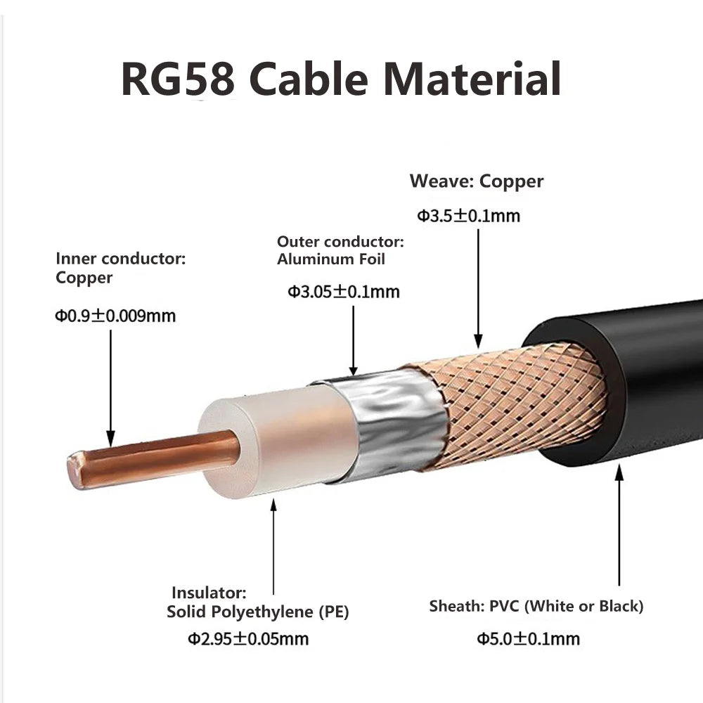 N Type To SMA RP SMA Male Female Connector Crimp for RG58 Cable Extension Jumper Pigtail L16 N To SMA Fast Delivery Brass RF
