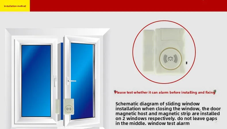 Door Window Alarm 120dB Loud Magnetic Sensor  Home Office Security Easy Install Anti Theft Alert  Drawers  Cabinets