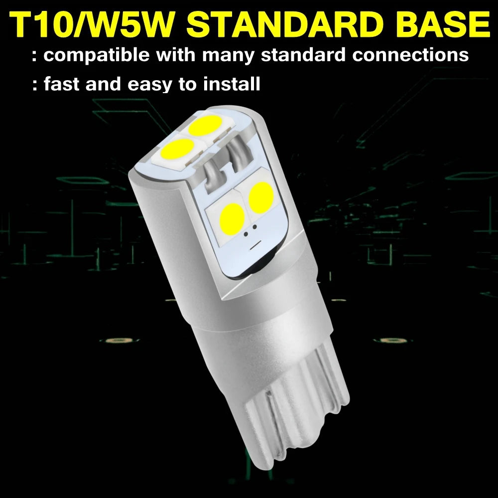 2PCS T10 W5W Super Bright High Quality LED Parking Lights Car Dome Reading Lamps WY5W Auto Turn Side Bulbs Warm White Red Yellow