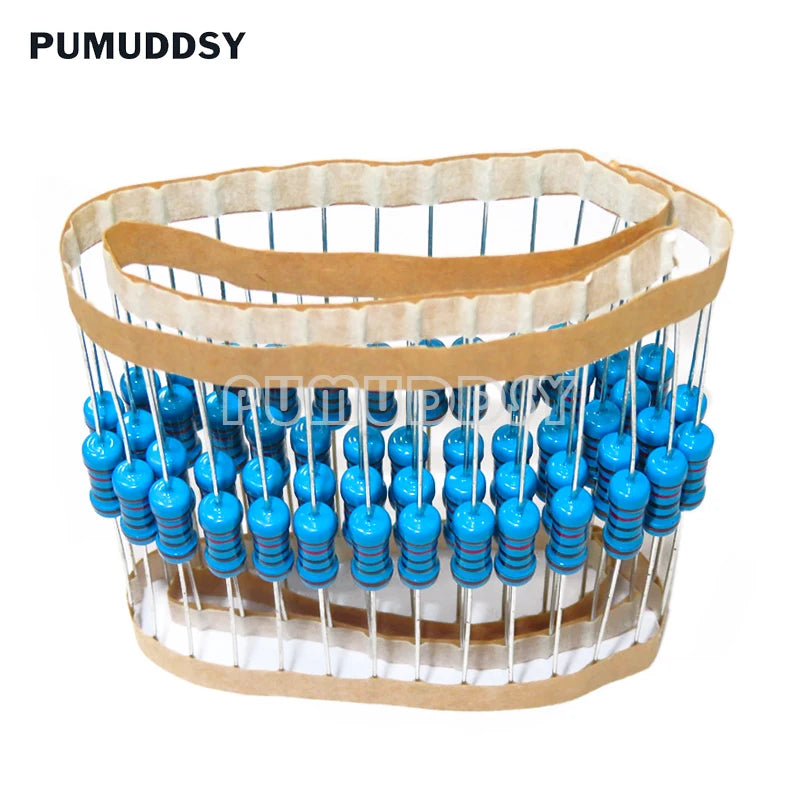 20PCS 1W Metal Film Resistor 1% 1R ~ 1M 2R 10R 22R 47R 100R 330R 1K 4.7K 10K 22K 47K 100K 330K  470K 1 2 10 22 47 100 330 Ohm