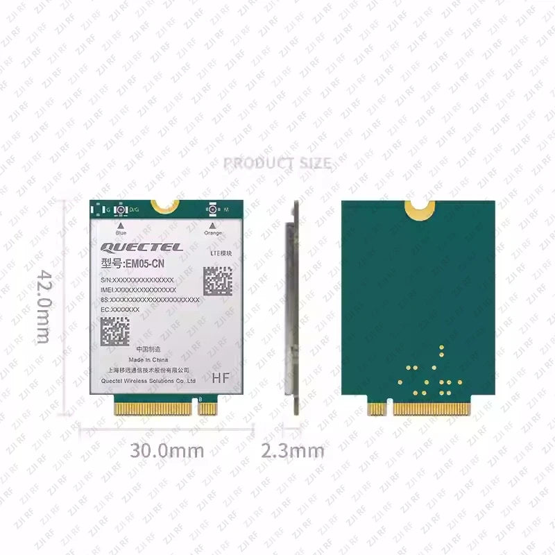 Quectel EM05 FDD-LTE/TDD-LTD M.2 4G LTE Cat4 Module EM05EFA-512-SGAS MIMO B1/B3/B7/B8/B20/B28/B38 with 4G Antenna
