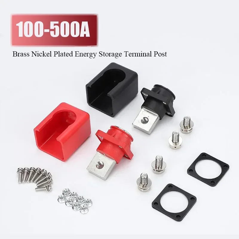 100A 120A 150A 200A 300A 400A 500A Lilthium Battery Copper Terminal Block High Current Through Wall New Energy Storage Connector