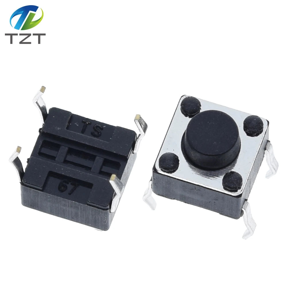 50PCS Tactile Push Button Switch for Arduino 6x6x5mm 6*6*5mm 4PIN