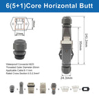 HA Heavy Duty Connector Kit 4/5/6/8 Core Pins Male&Female Insert Plug HDC-HA Rectangular Waterproof Industrial Aviation Socket
