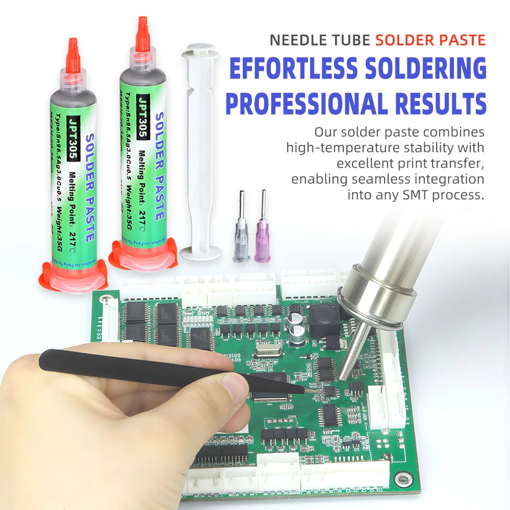 Lead Free  Solder Paste Needle Tube for PCB/BGA/SMD Soldering  USB Socket Repair  Tin Welding Solder Paste 20-38um