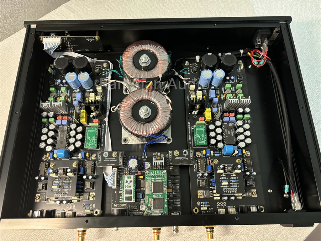 TDA1541 Balanced Version DAC Decoders,SAA7220PC+CS8412,Support External Clocks,11.2896MHz&12.288MHz,AES+USB+Coaxial,Fiber optic