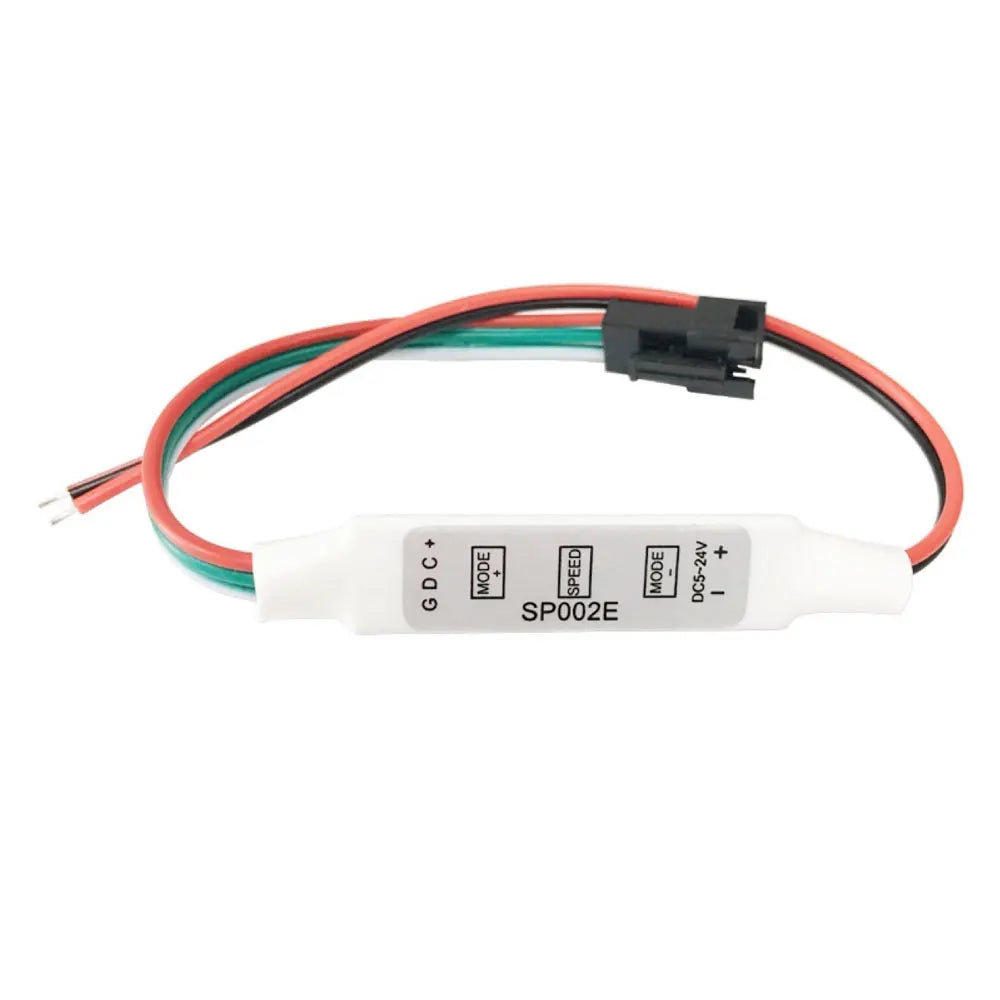 SP002E Mini 3-Key 3PIN/4PIN LED Controller DC5V-24V for RGBIC WS2811 WS2812 WS2813 WS2815 Individually Addressable LED Strip