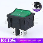 10pcs KCD2 KCD5 21x24mm 21*24mm Rocker Switches Kit 4 Pin 6Pin 2 Position 3 Position 15A/250VAC ON-OFF ON-OFF-ON