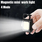 Portable Keychain Light Mini Multifunctional Camping Flashlight USB Rechargeable Work LED Bright COB Pocket Clip Lantern 1-10Pcs