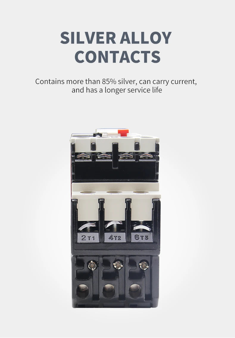 JR28 Thermal Overload Relay 1.6A 2.5A 4A 6A 8A 10A 13A 18A 25A LR2D13 Adjustable Thermal Relay Over Current Protection Relay